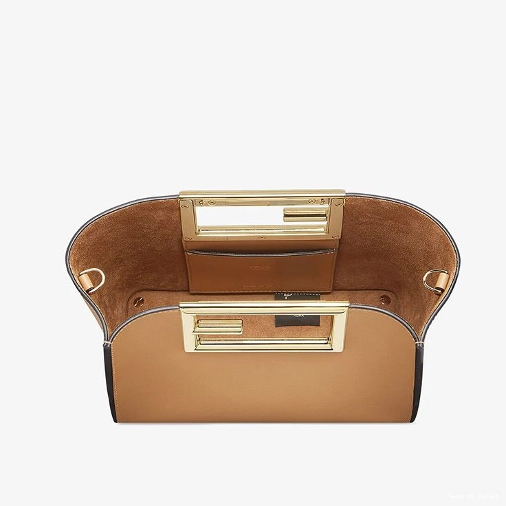 Cheap HOT Small Fendi Leather Way In Bag Apricot Calf 0816